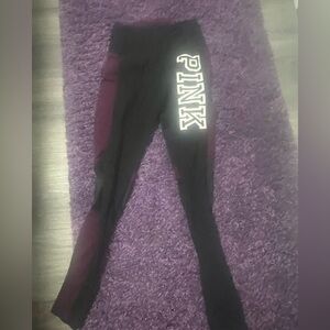 🌟PINK Victoria's Secret Black and Red Leggings